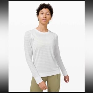 Lululemon Breeze By Long Sleeve *Squad White/ White Size 8